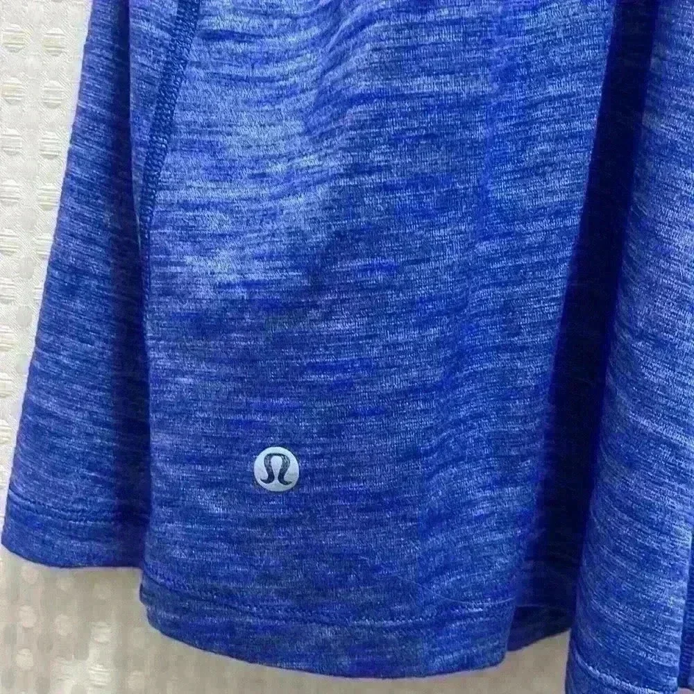 Lululemon Tough It Out Tank Heathered Sapphire Blue/ButterflTexture Blck/White